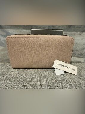 Couture Gems Blush Pink Zip Wallet